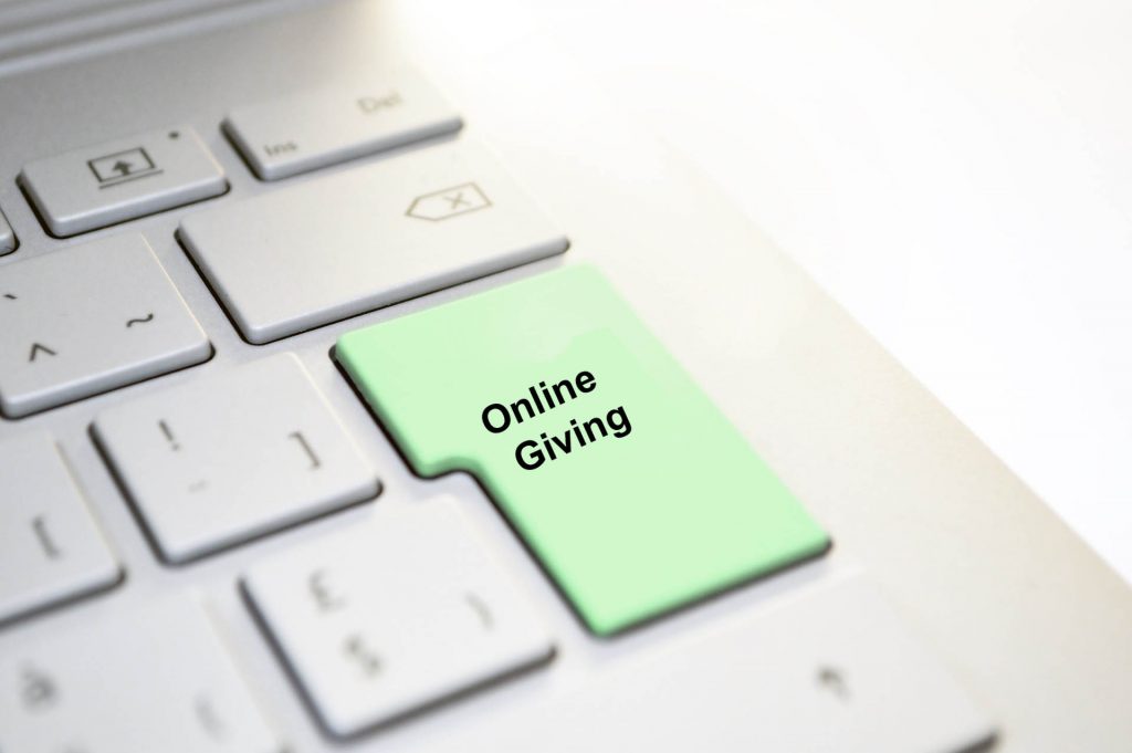 keyboard with Online Giving key