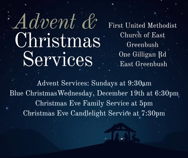 Advent and Christmas Services at First United Methodist Church of East Greenbush