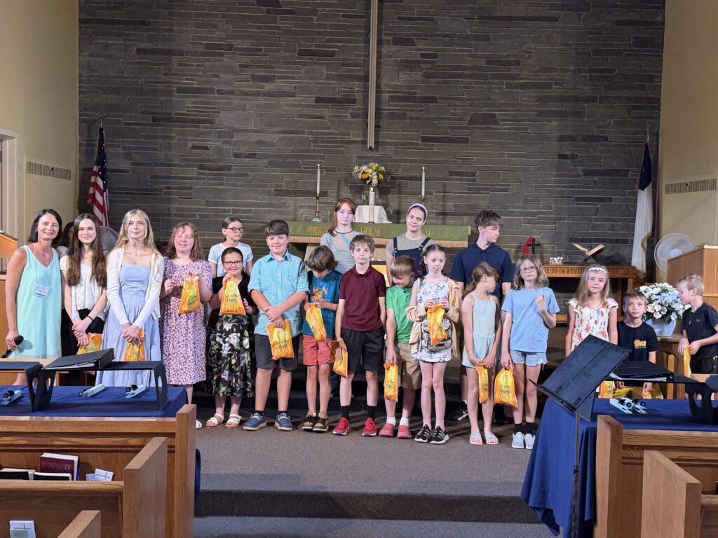 Children from Sunday School on Children's day.