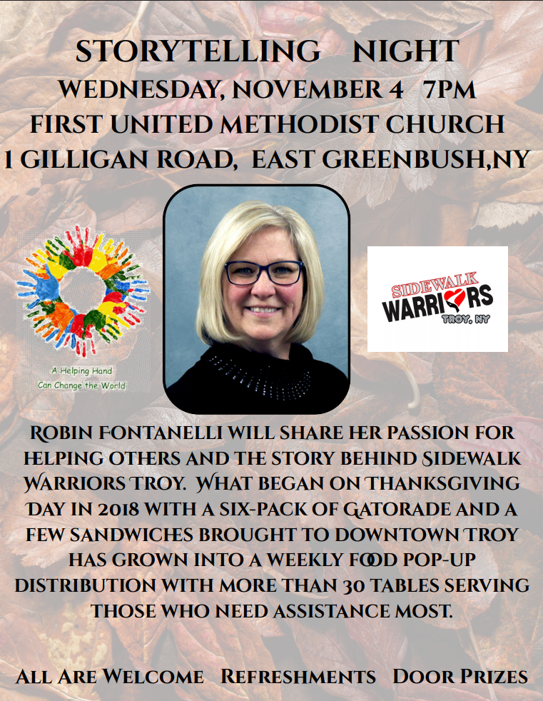 Storytelling Night November 4th, 2026 7PM Sidewalk Warriors