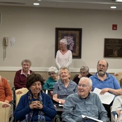 Residents at Hawthorne Ridge enjoying FUMC EG Choir