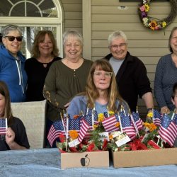 Church members who potted plants at Carrie Larsen's home