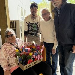 Peter and residents at Van Rensselaer Manor